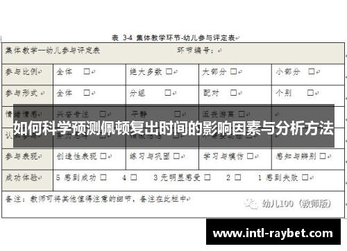 如何科学预测佩顿复出时间的影响因素与分析方法